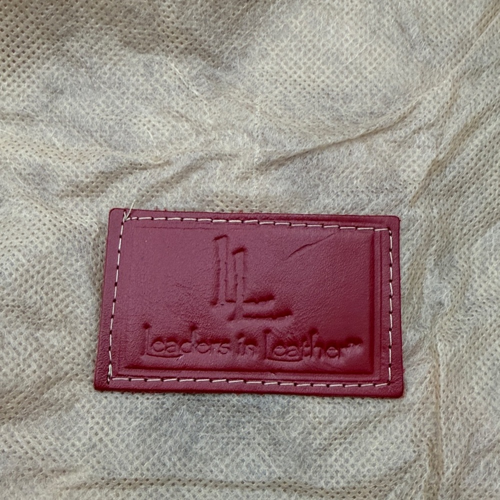 Red and Black Embossed Leather Crossbody Bag - Picture 10 of 13